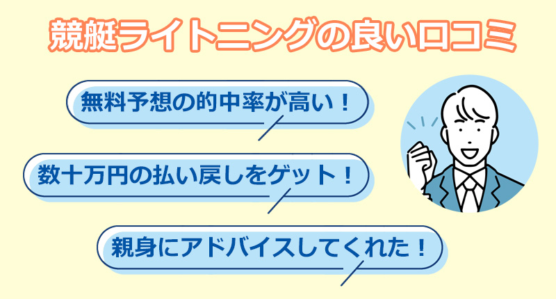 競艇ライトニングの良い口コミのオリジナル図解