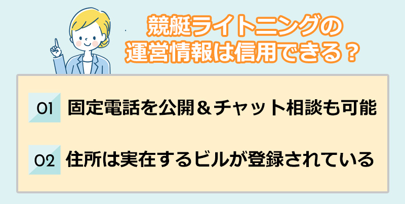 競艇ライトニングの運営情報のオリジナル図解
